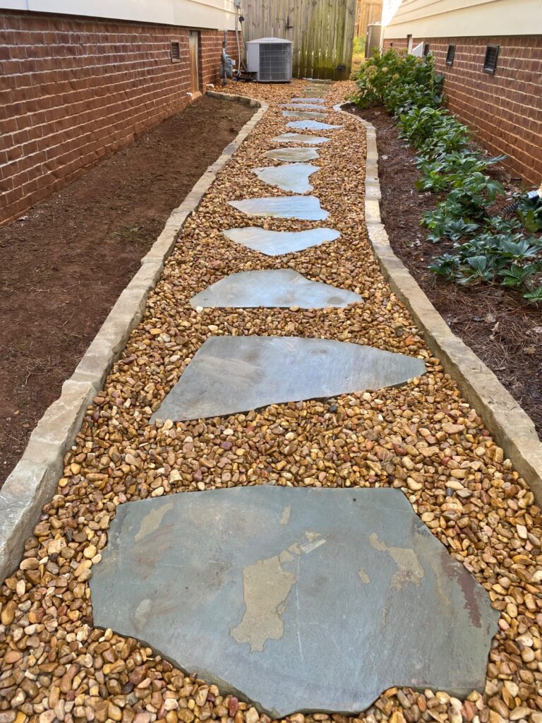 Flagstone stepping path by PHES Landscaping